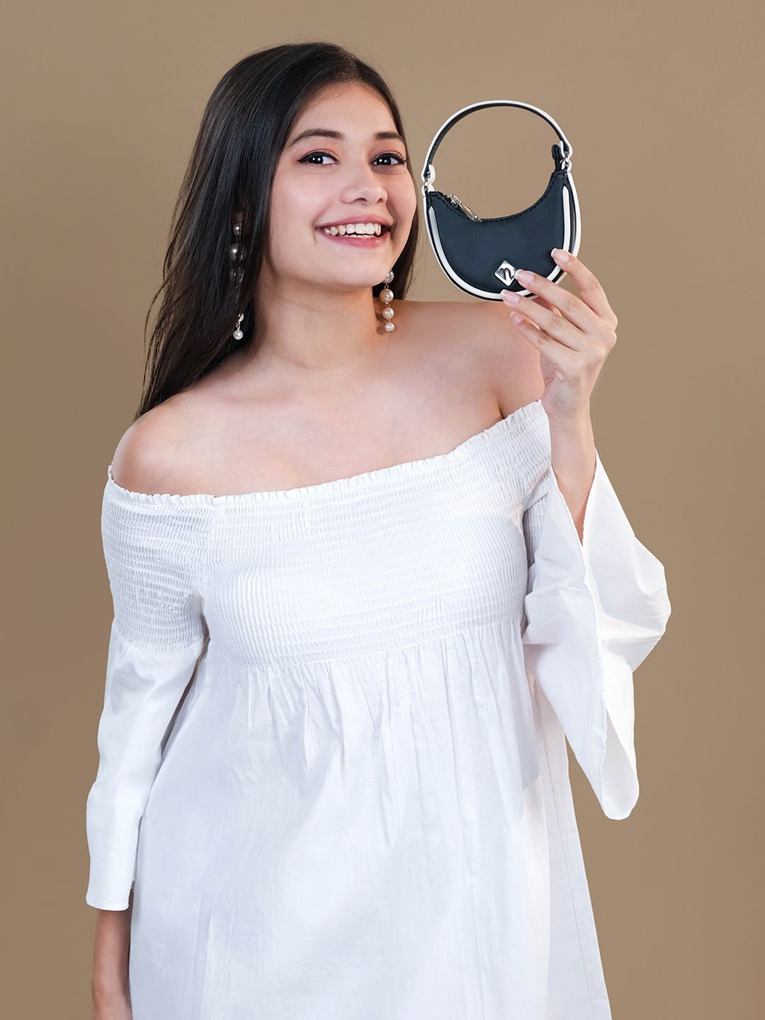 Nestasia Mini Half Moon Handheld Bag