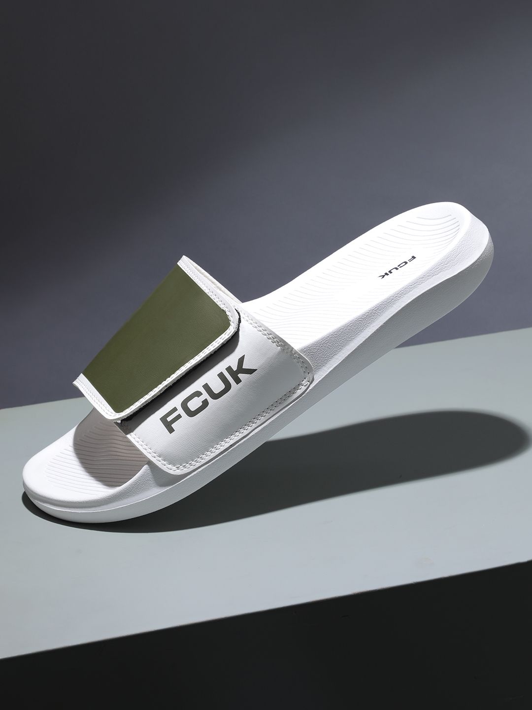 FCUK Men Brand Logo Printed Sliders