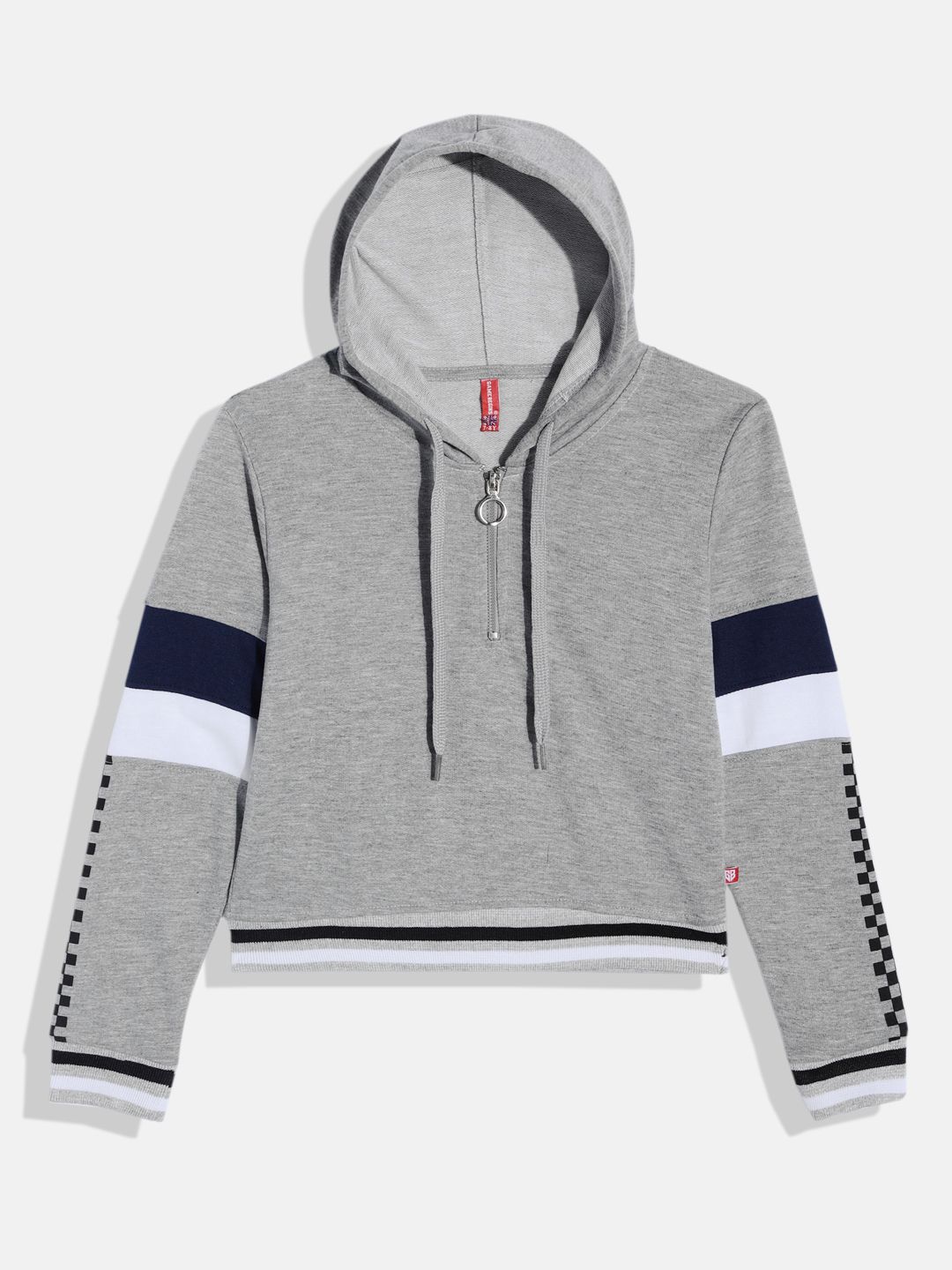 Here&Now X Game Begins Girls Striped Hooded Sweatshirt