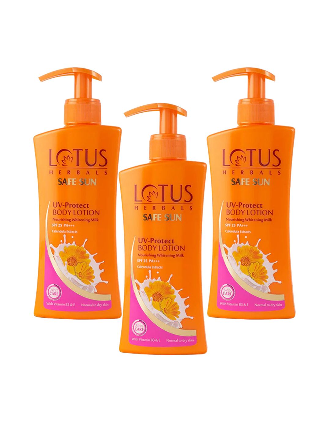 Buy Lotus Herbals Safe Sun Set Of 3 UV Protect Body Lotion SPF 25 PA+++   250ml Each -  - Personal Care for Unisex