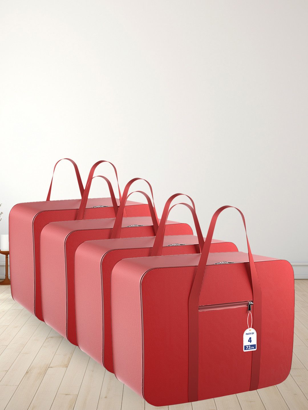 Buy Kuber Industries Red 4 Pieces Water Resistant Large Multi Utility Organisers -  - Home for Unisex