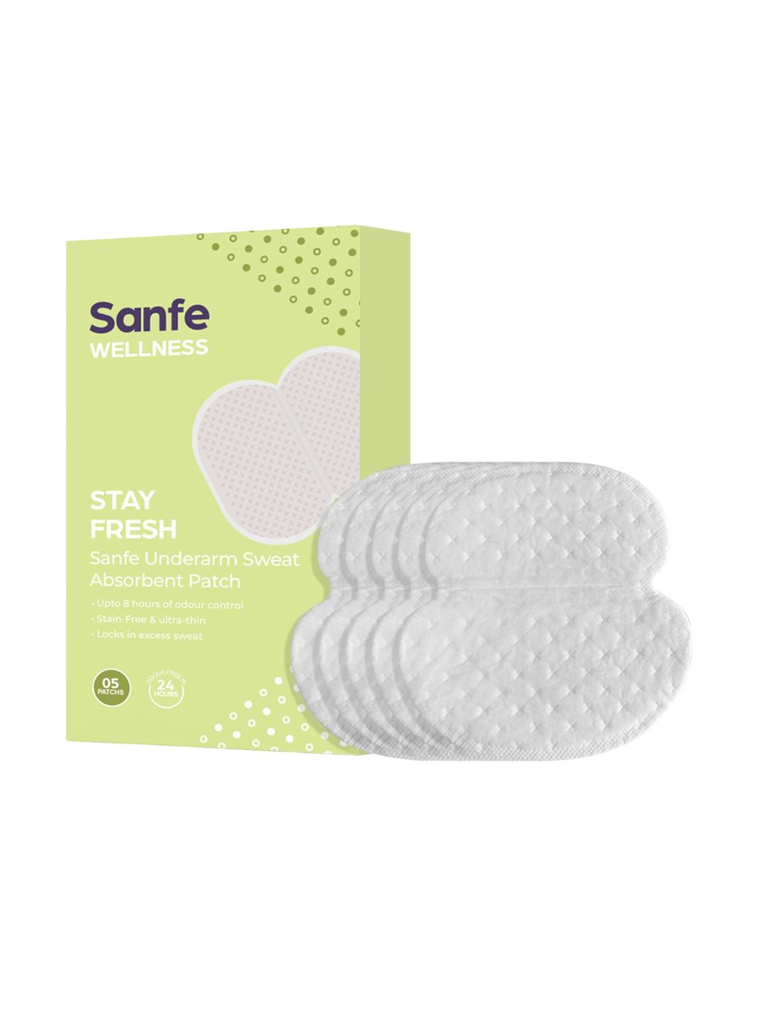 Sanfe Underarm Sweat Absorbent Patch - 5 Pieces