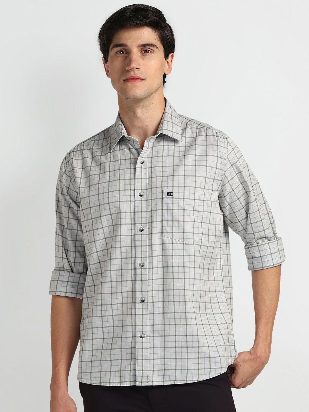 Arrow Sport Men Slim Fit Opaque Checked Casual Shirt