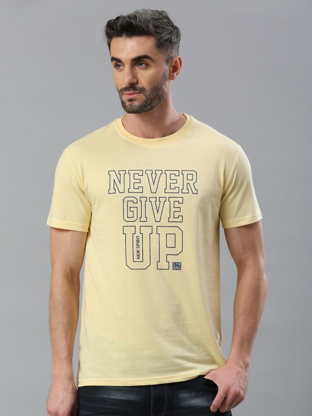 Klub Fox Men Printed Round Neck Cotton Tshirt