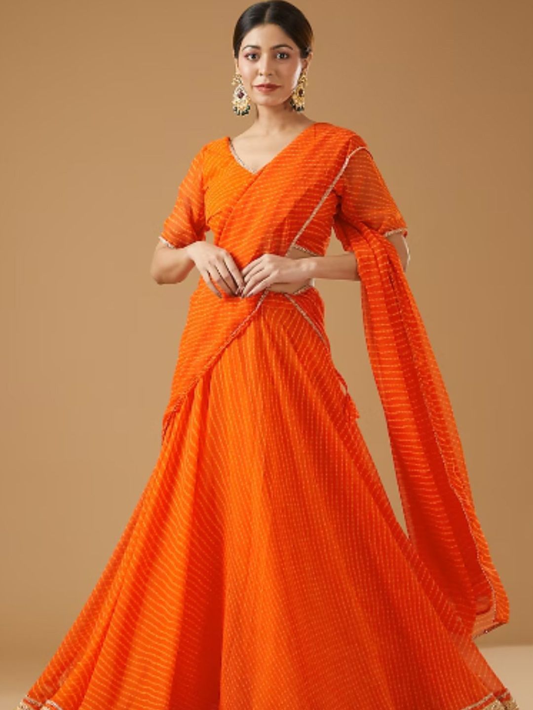 Bandhani Printed Lehenga Choli With Dupatta