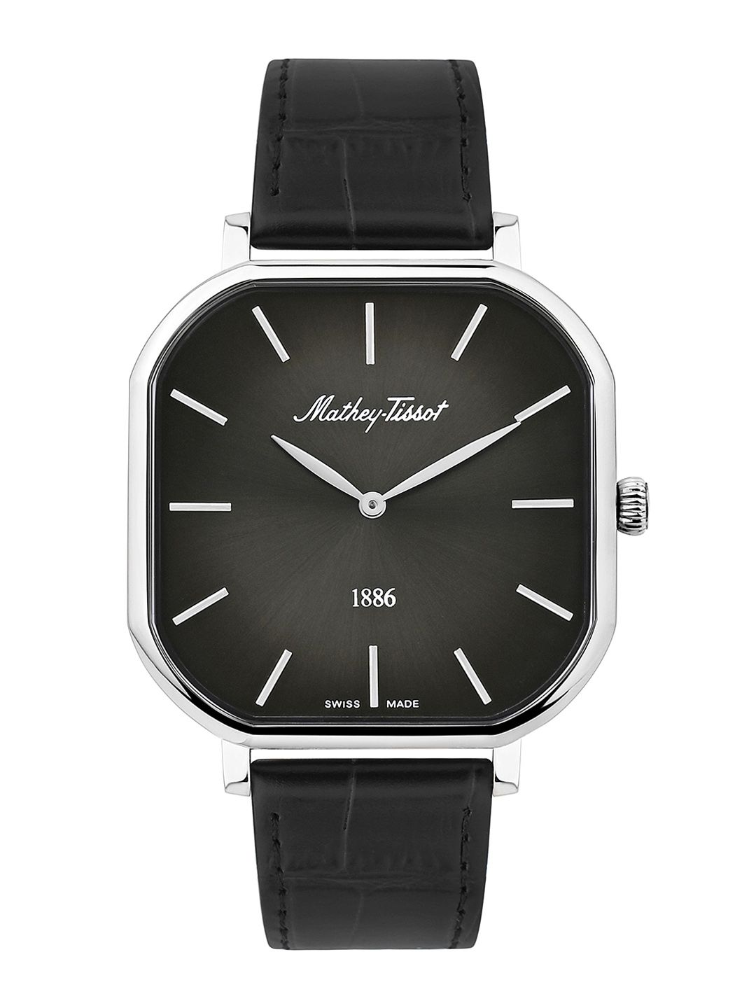 Mathey-Tissot Swiss Made Men Dial & Leather Textured Straps Analogue Watch H7917ALN