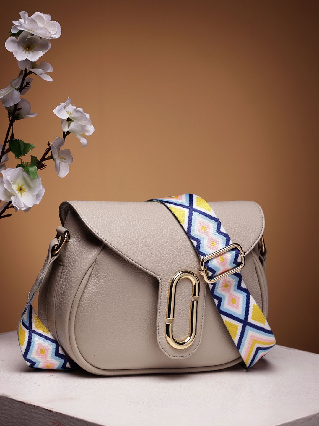 Buy Mast & Harbour Solid Structured Sling Bag -  - Accessories for Women
