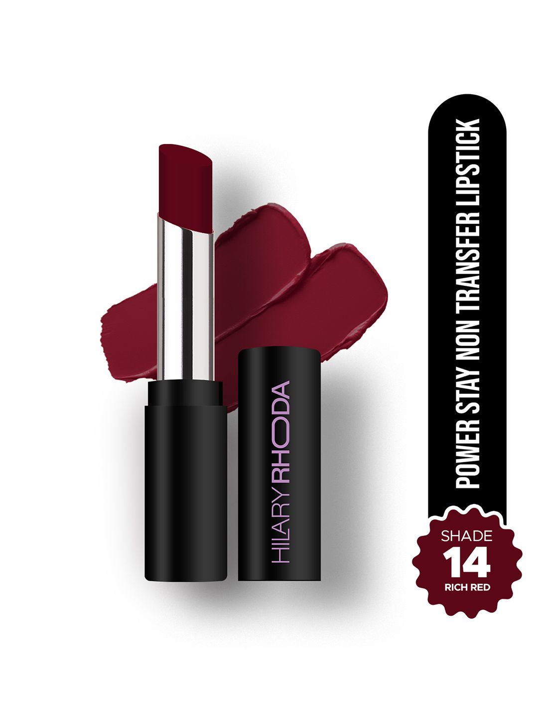 Buy Hilary Rhoda Power Stay Non Transfer Matte Lipstick With Shea Butter   Rich Red 14 -  - Personal Care for Women