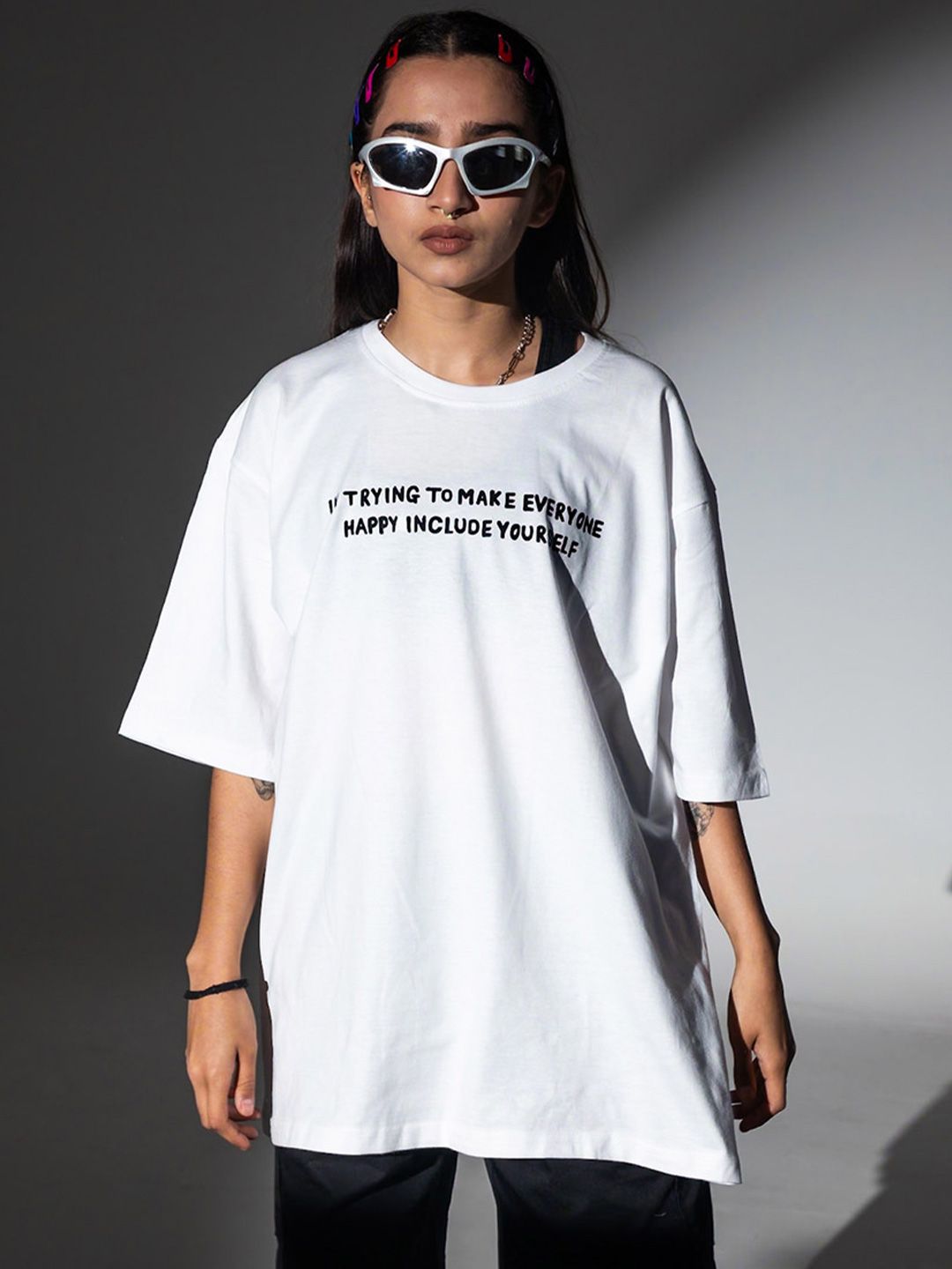 TheBTclub Printed Drop-Shoulder Sleeves Activchill T-shirt