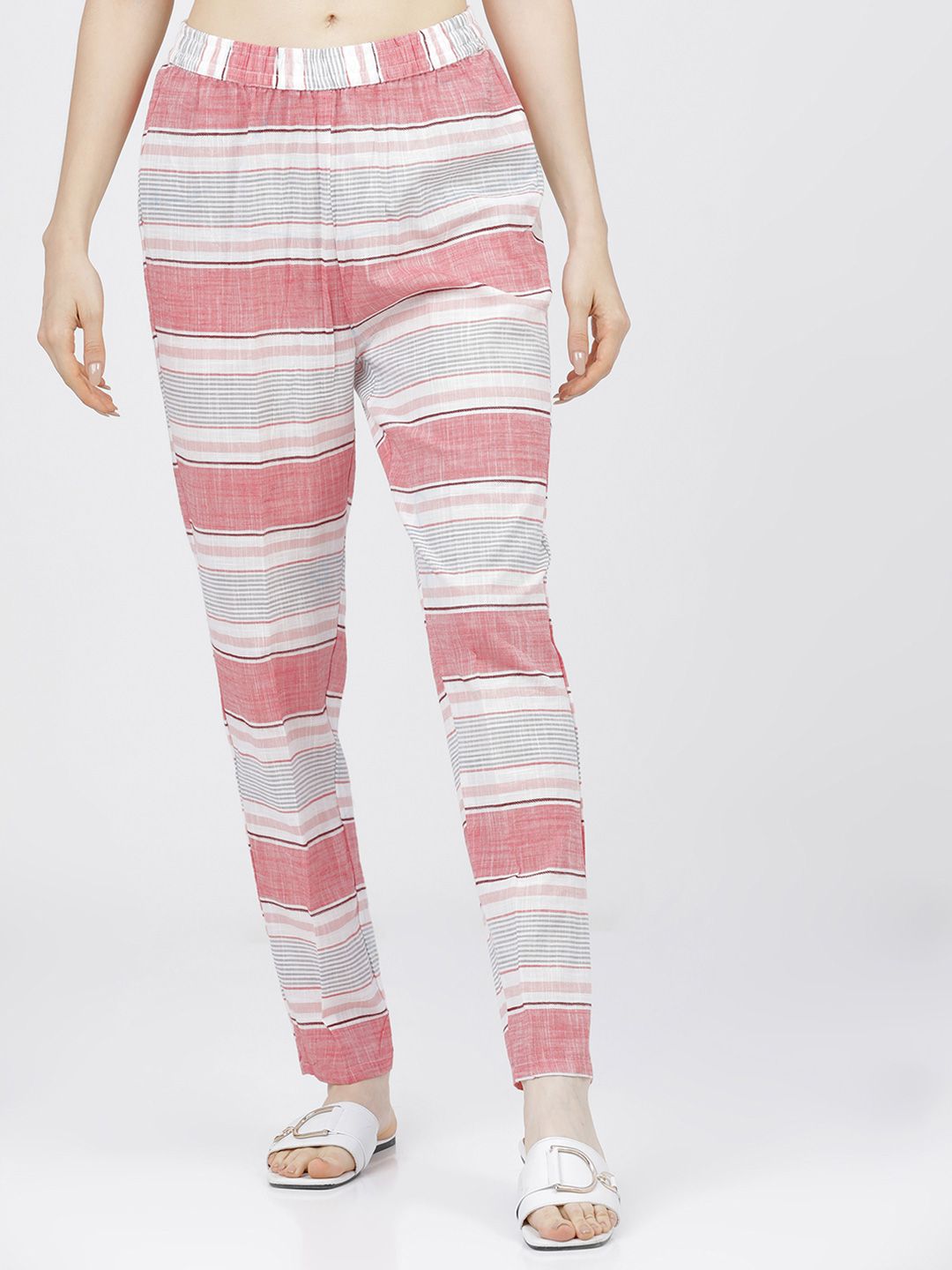 Vishudh Women Checked Trousers