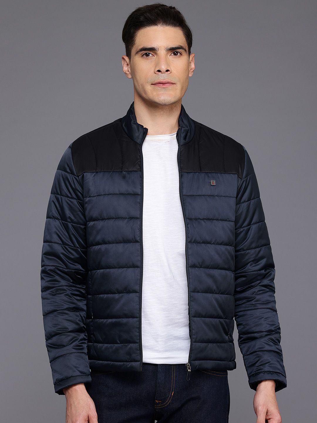 Louis Philippe Sport Colourblocked Padded Jacket