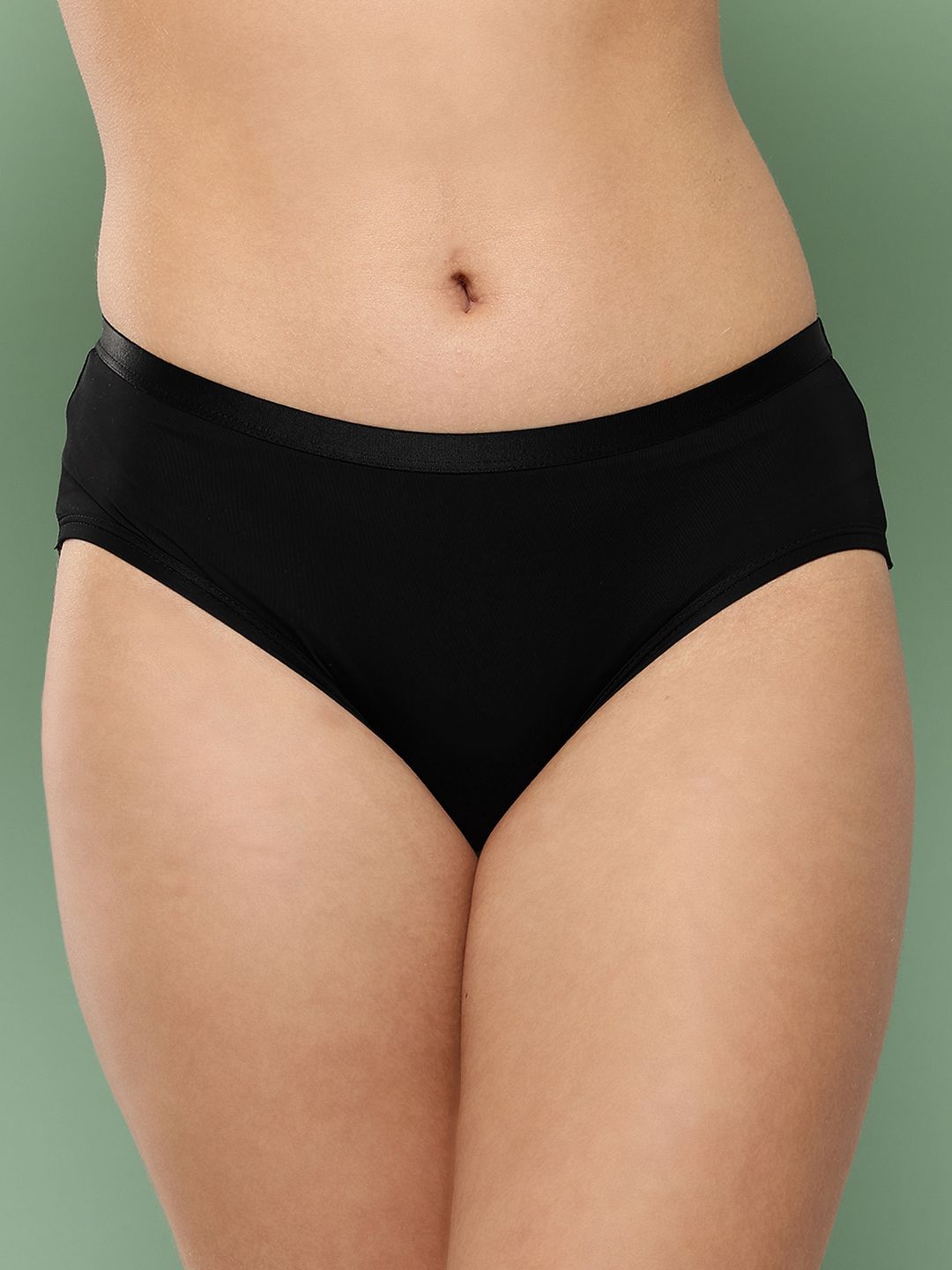 Leading Lady Women's Solid No Visible Panty Line Laser- Cut Edge Hipster Brief