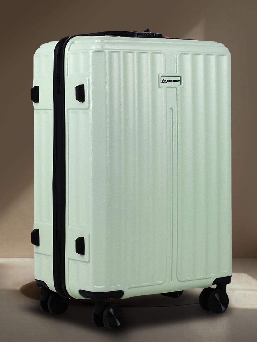 MOVE-MEANT Roamify Textured 360-Degree Rotation 8 Wheel Medium Trolley Bag- 70L
