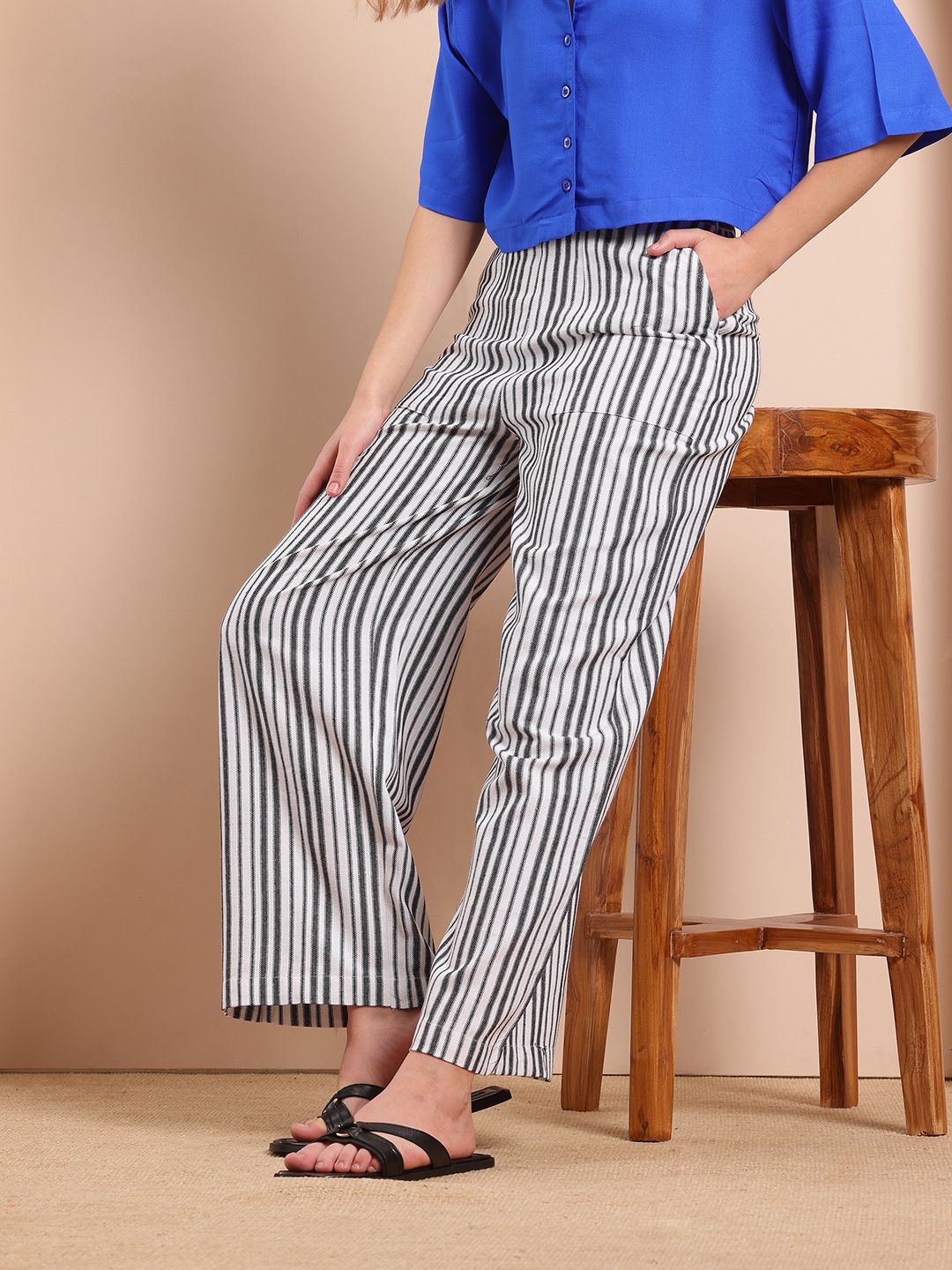 Mast & Harbour Women Striped Trousers