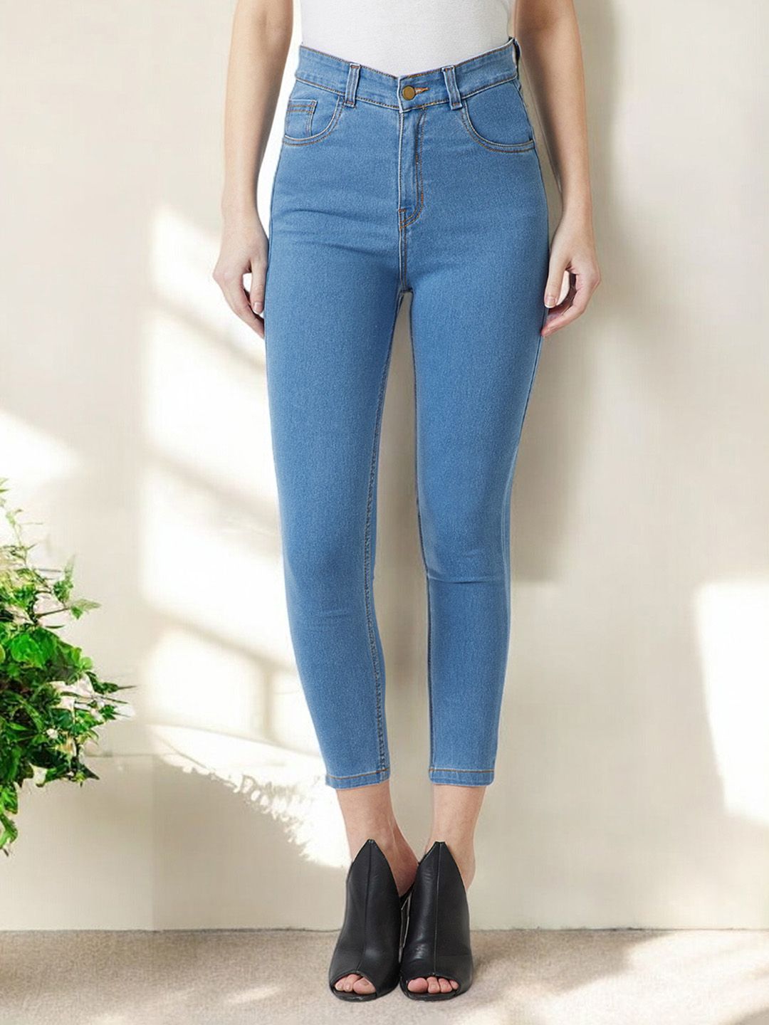 Miss Chase Women Skinny Fit High-Rise Stretchable Denim Jeans