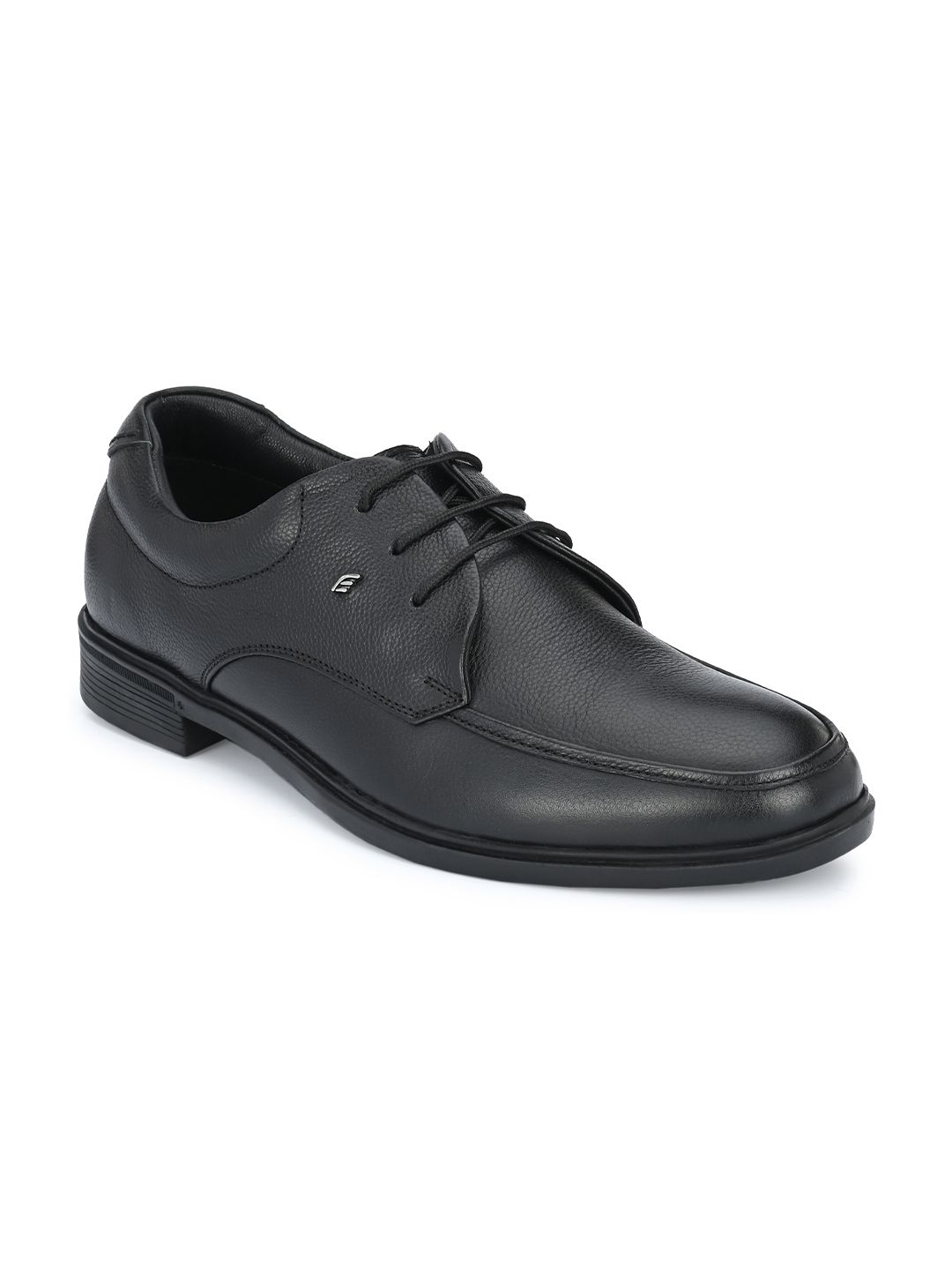 Egoss Men Black Leather Lace-Ups Formal Derbys