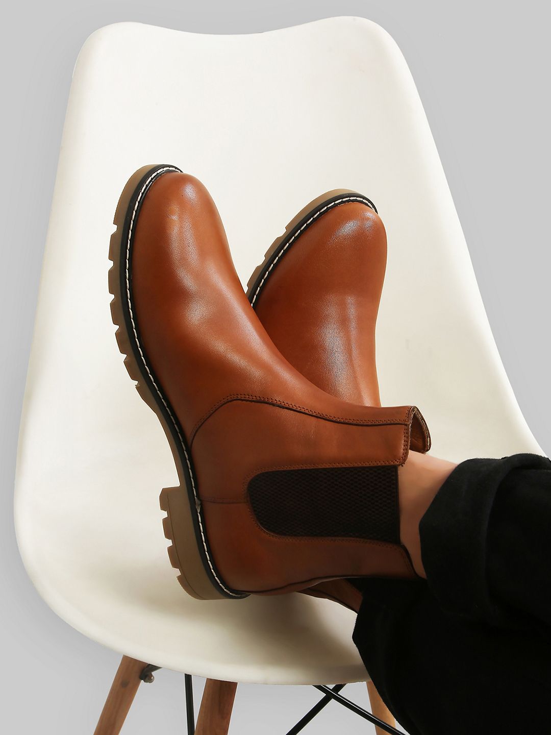 Buy Yoho Men High Top Premium Crust Leather Winter Chelsea Boot M 001 -  - Footwear for Men