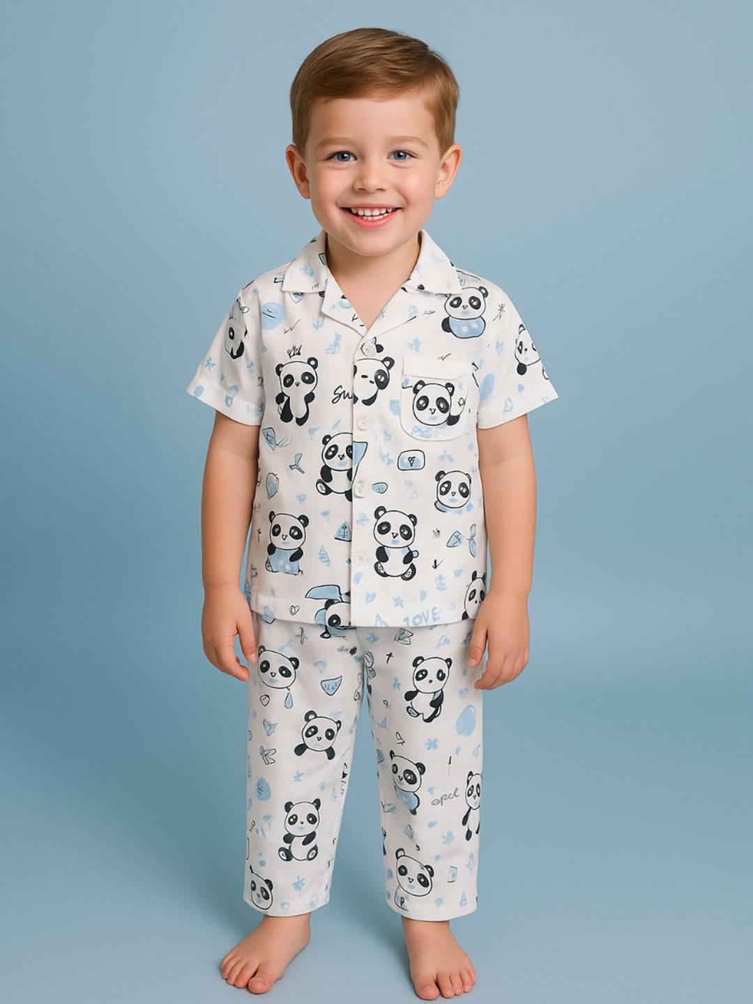 NAUTI KIDZ Paper Cotton Night Suit Set