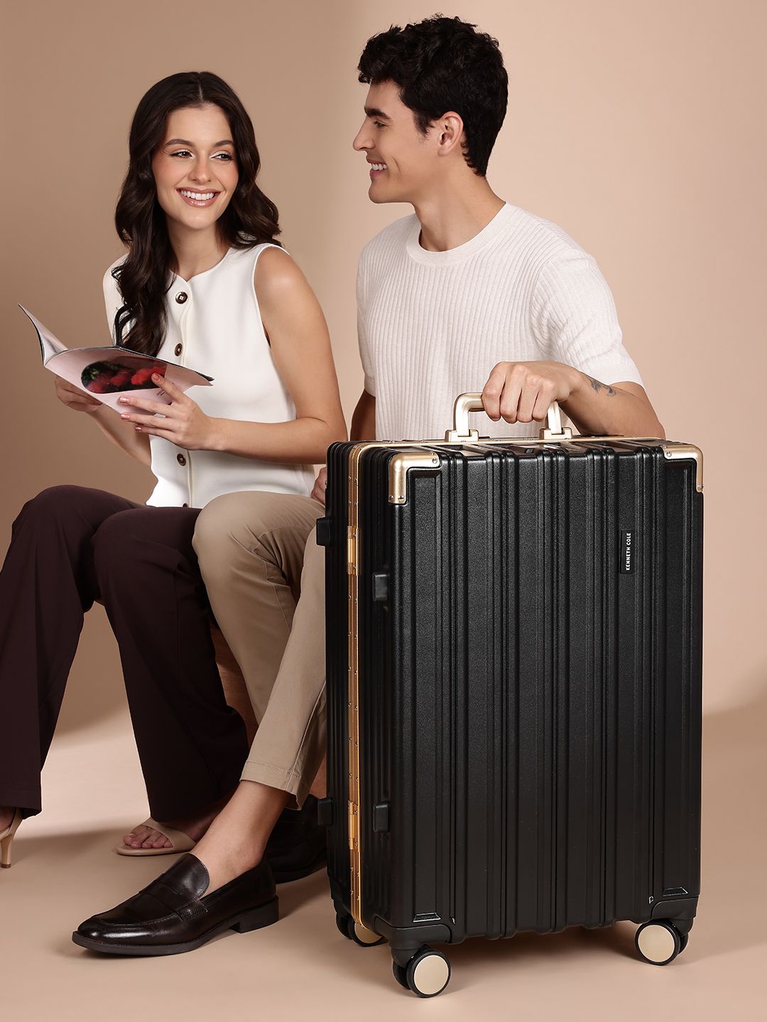 Buy Kenneth Cole Pro Aluminium Frame 360 Degree 8 Wheel Hardside Medium Trolley Bag  74.93L -  - Accessories for Unisex