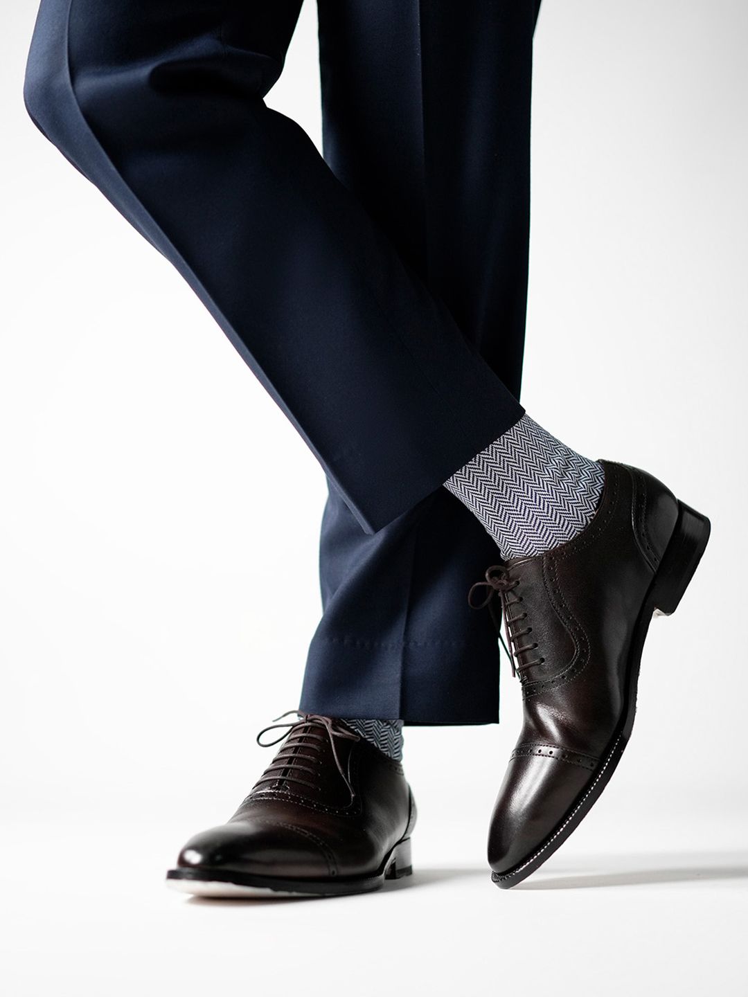 Buy Theater Men Blue Mercerized Cotton Formal Socks -  - Accessories for Men
