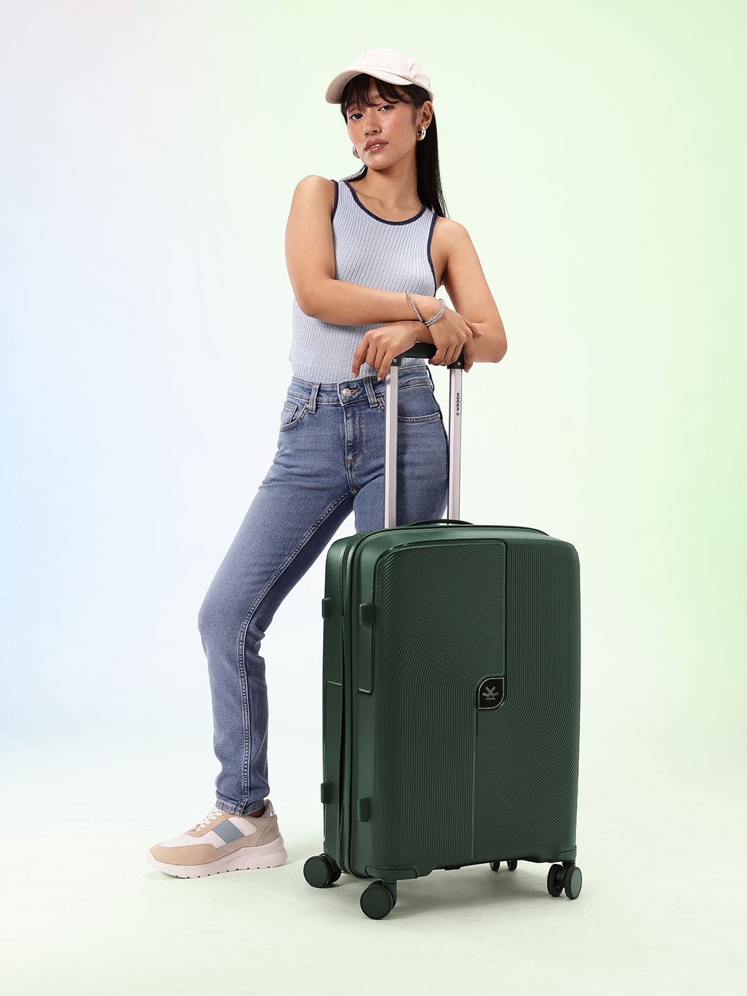 WROGN Unisex Hard Shell Medium Trolley Suitcase 42L