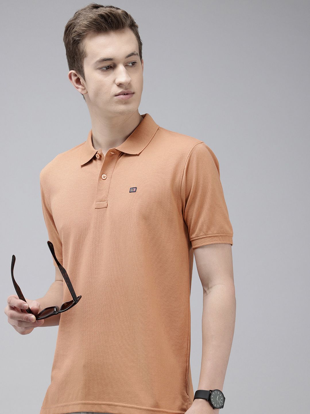 Arrow Self-Design Polo Collar T-shirt