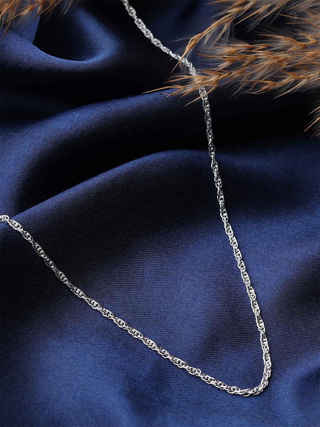 AKSHAT SAPPHIRE Men 92.5 Sterling Silver Chain