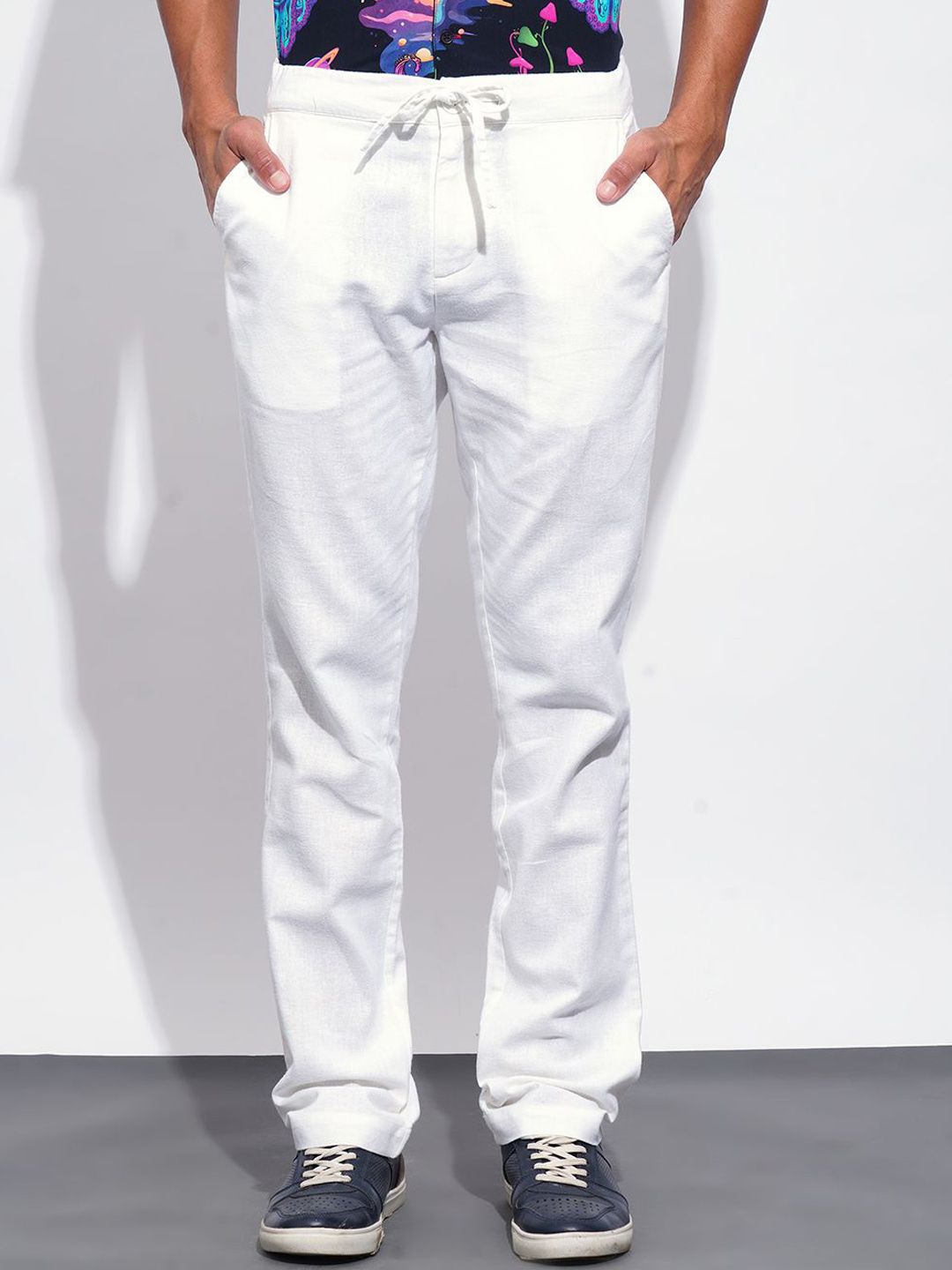 Being Human Men Slim Fit Mid-Rise Chinos Trousers