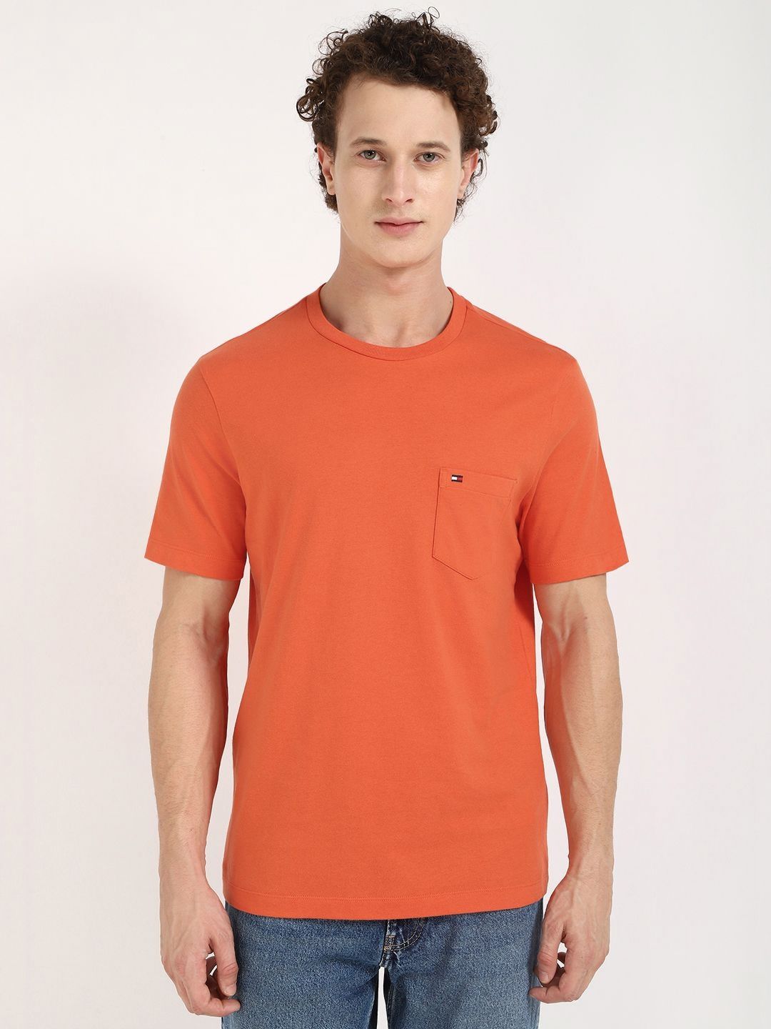 Tommy Hilfiger Men Solid Round Neck Cotton T-shirt