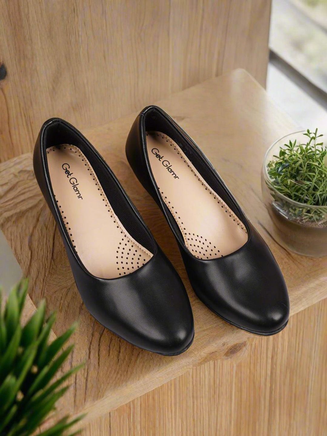 Get Glamr Women Round Toe Wedge Heel Pumps