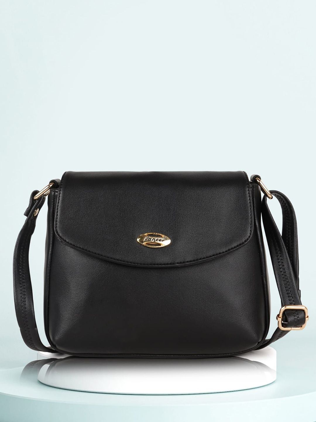 Buy Lancer Women Solid Structured Leather Sling Bag -  - Accessories for Women