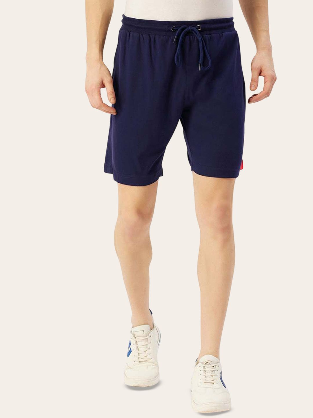 AMSWAN Men Printed Pure Cotton Low-Rise Running Shorts