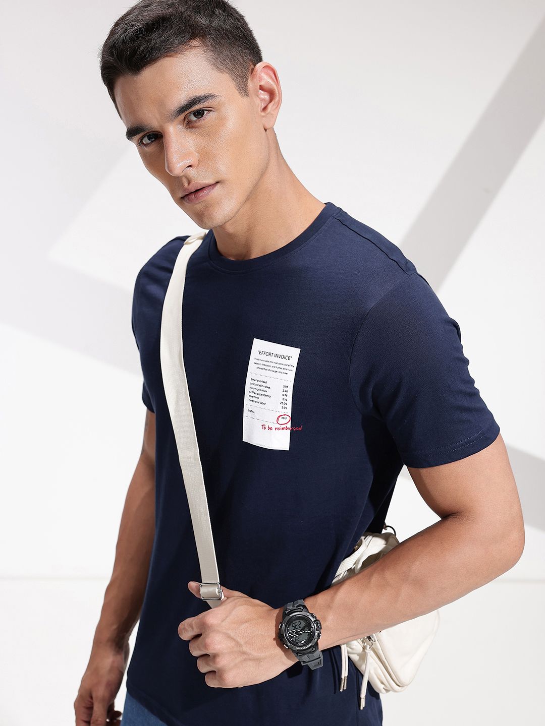 INVICTUS Typography Printed Pure Cotton T-shirt