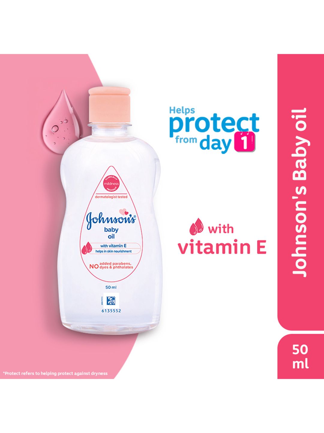 Buy Johnsons Baby Oil With Vitamin E   50 Ml -  - Personal Care for Unisex Kids