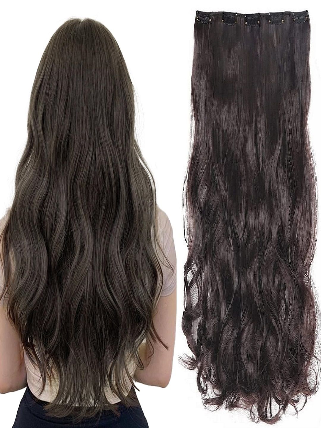 MoonEyes 5 Clip-In Wavy Hair Extension - Brown