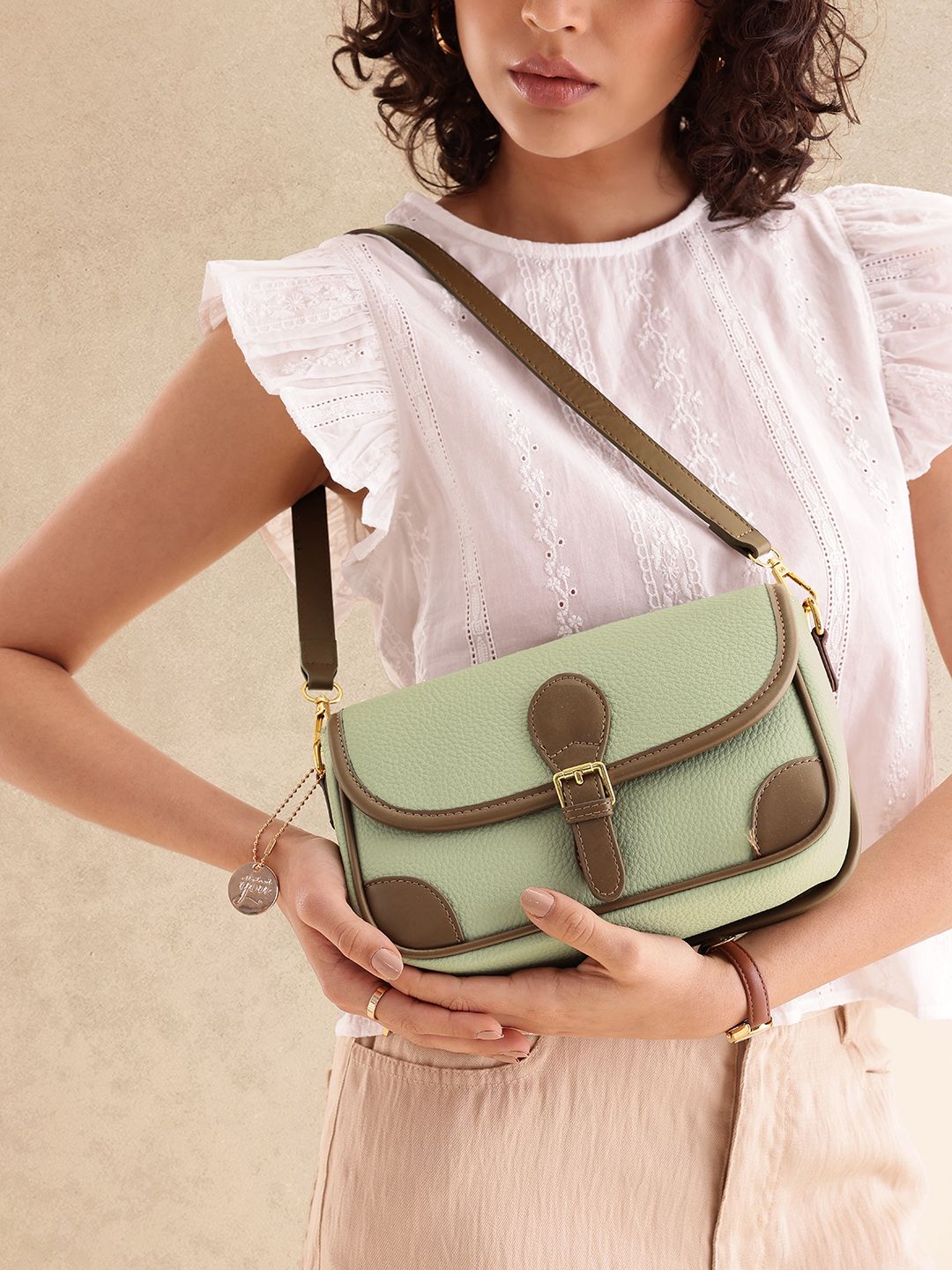 all about you Solid Small Structured Shoulder Bag
