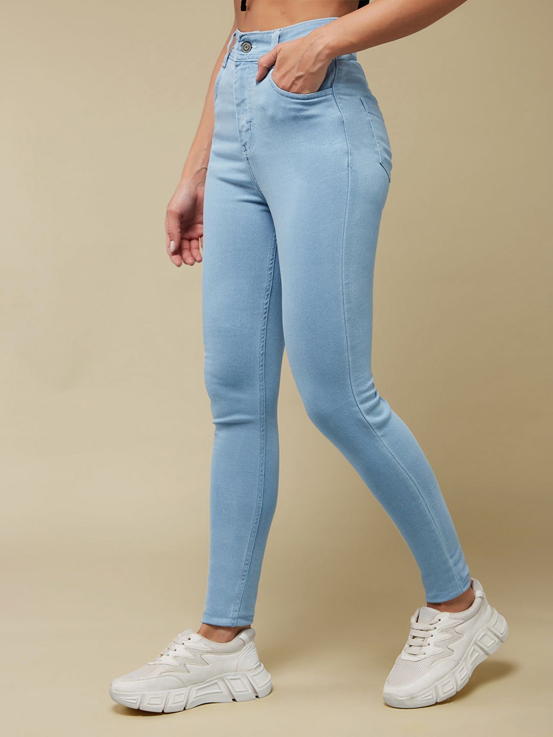 Mast & Harbour Women Skinny Fit High-Rise Stretchable Jeans