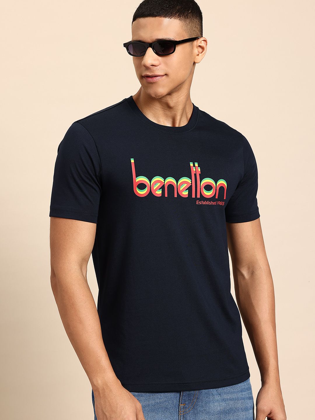 United Colors of Benetton Brand Logo Printed T-shirt