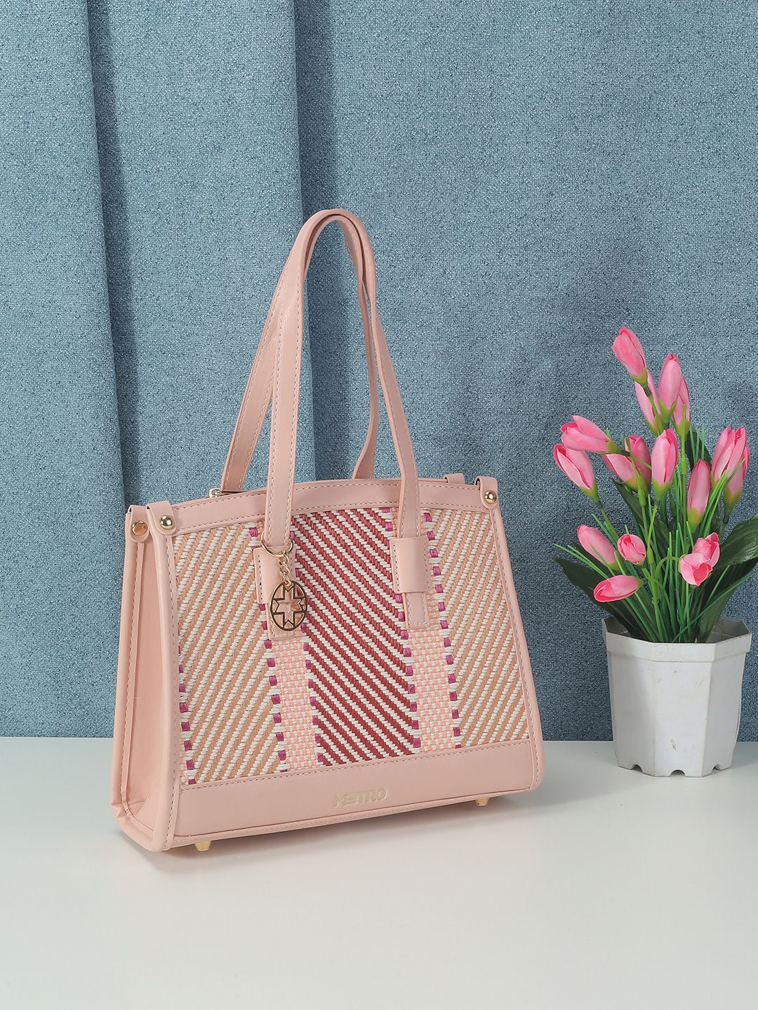 Buy Metro Textured Medium Structured Tote Bag -  - Accessories for Women
