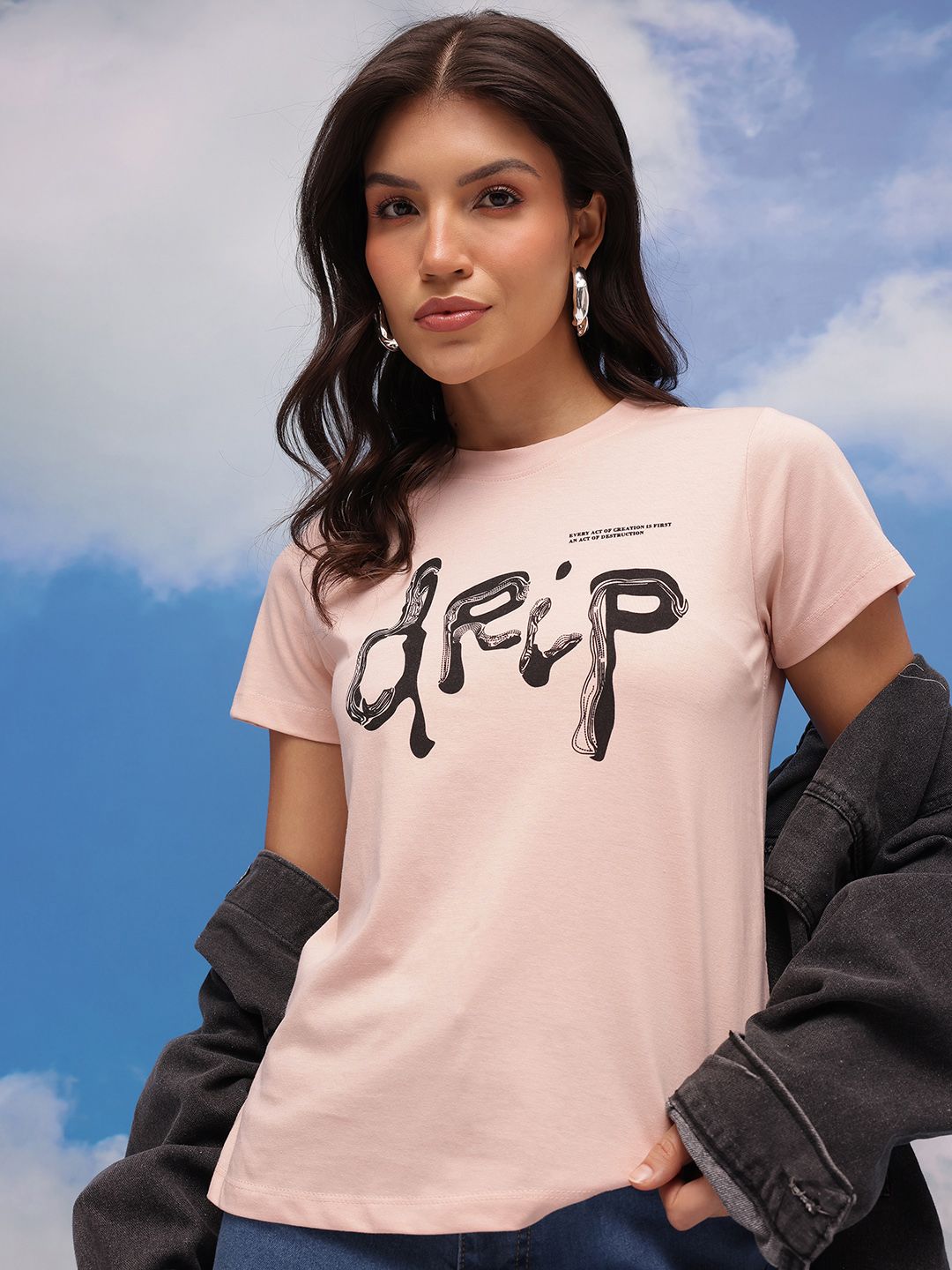 CORSICA Typography Printed Casual T-shirt