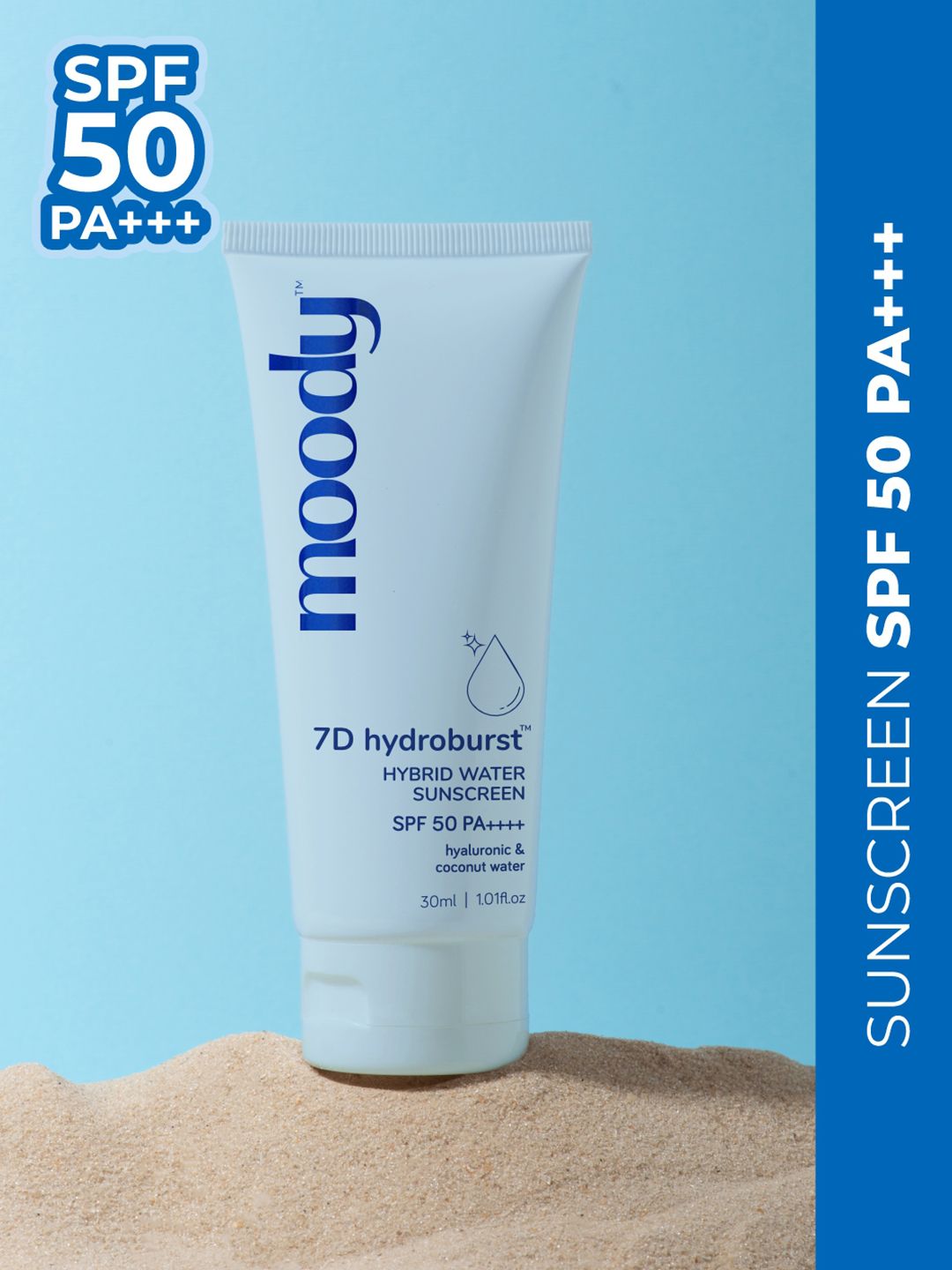 MOODY Hydro Burst Water Sunscreen With SPF 50 PA++++- 30 ml