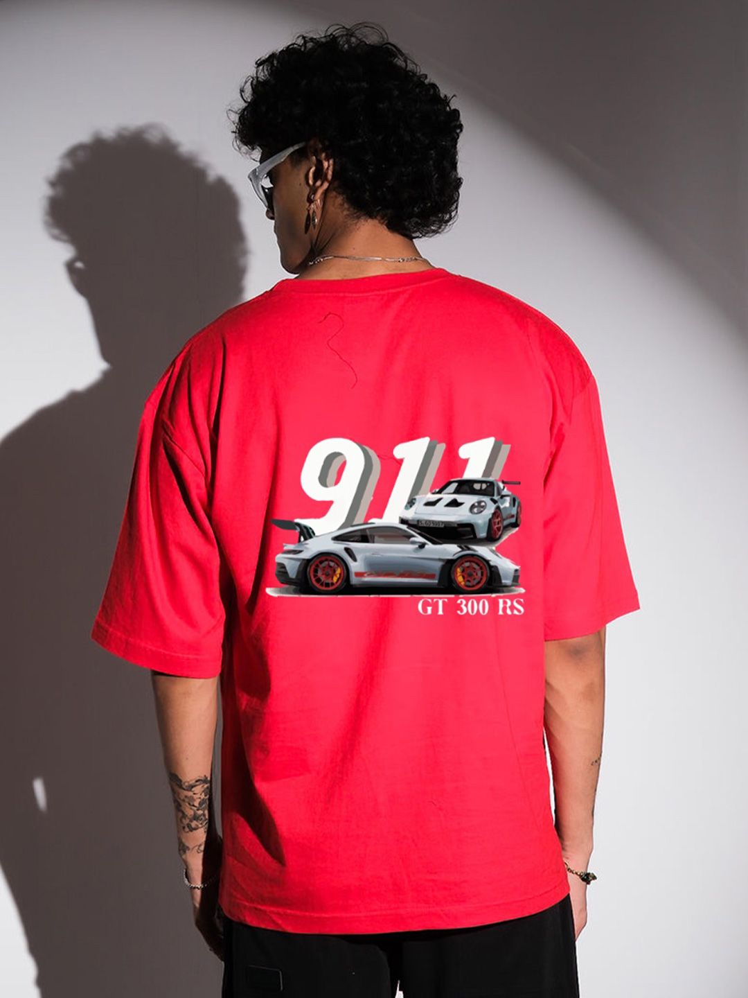 TheBTclub Graphic Printed Oversized Cotton T-shirt