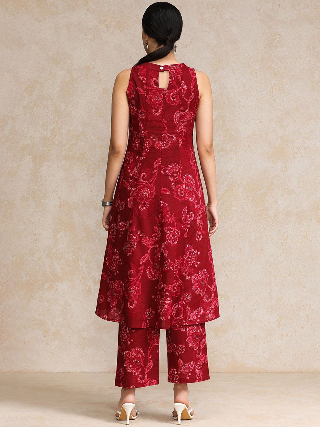 Women Ethnic Motifs Printed Regular Pure Cotton Kurta with Trousers 5