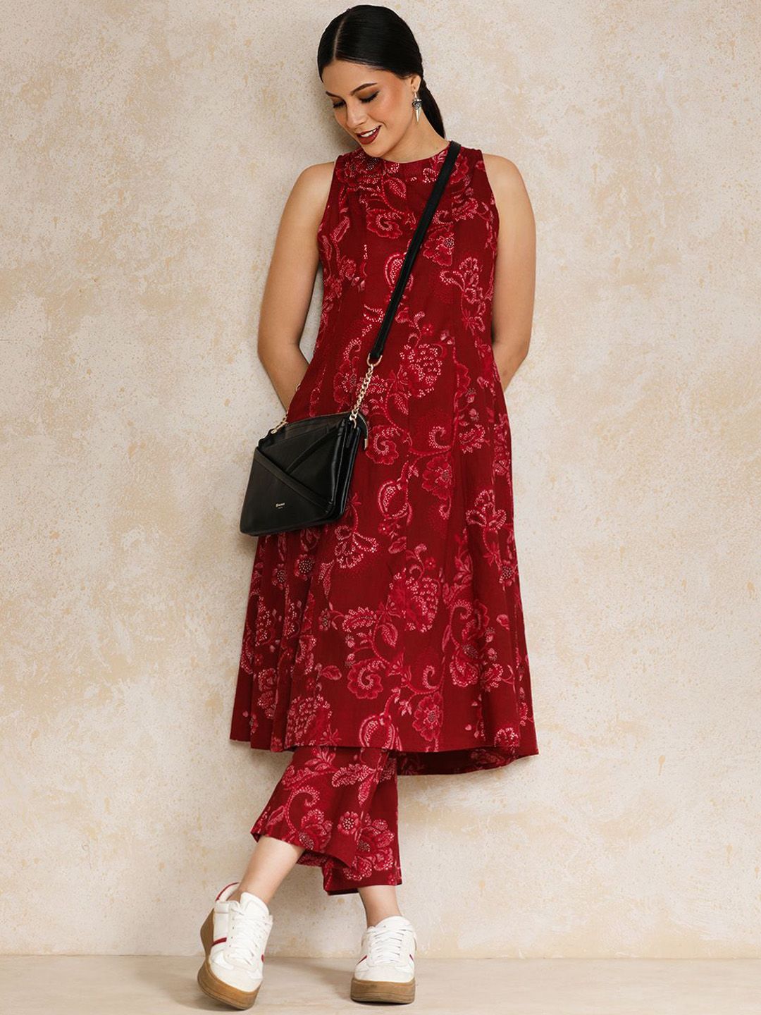 Women Ethnic Motifs Printed Regular Pure Cotton Kurta with Trousers