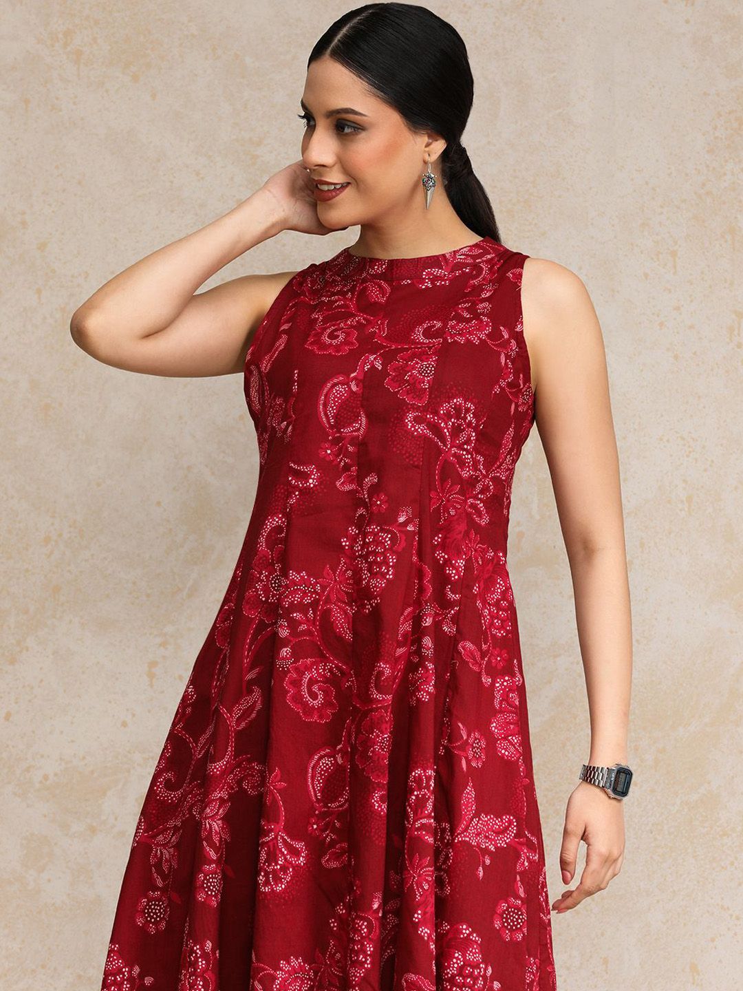 Women Ethnic Motifs Printed Regular Pure Cotton Kurta with Trousers 6