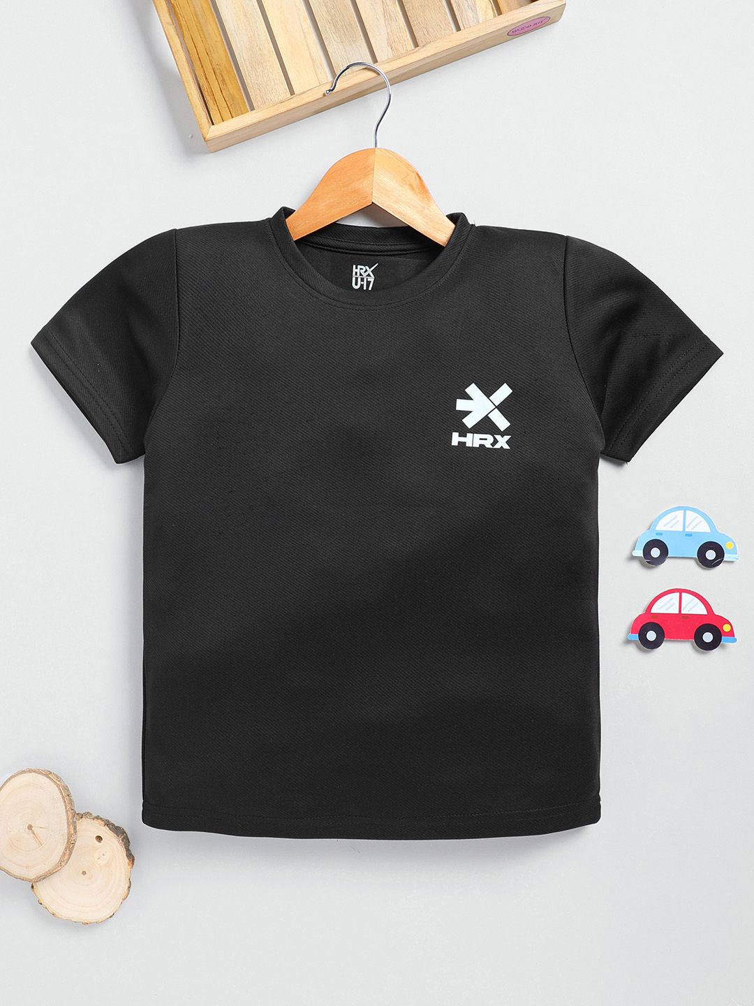HRX by Hrithik Roshan Boys Brand Logo Relaxed Fit T-shirt