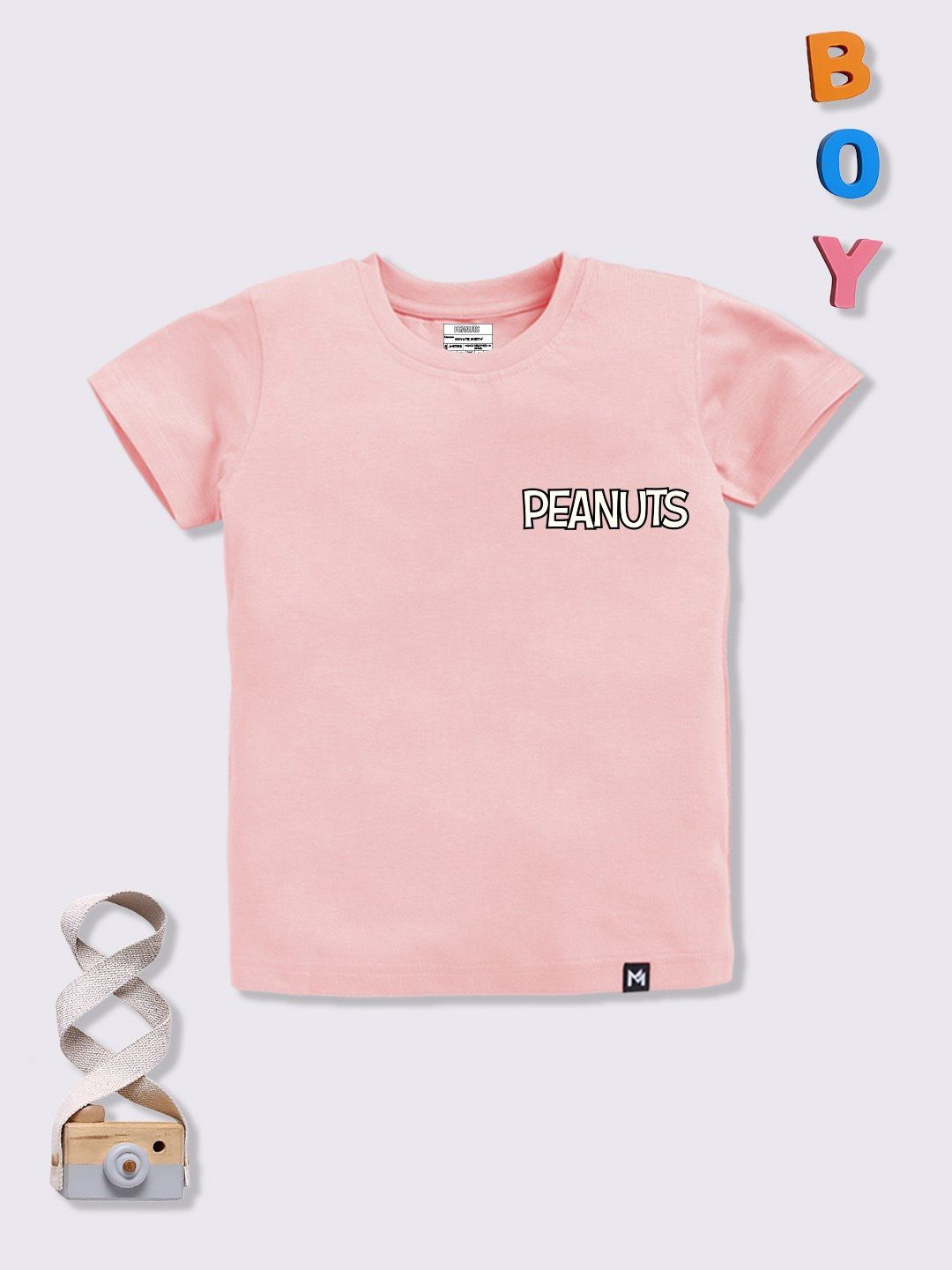 YK X Minute Mirth Boys Peanuts Printed Cotton T-shirt