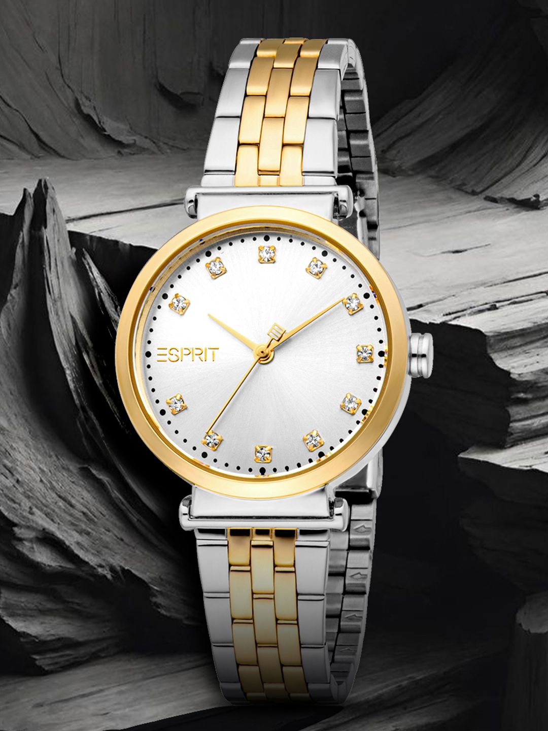 ESPRIT Alicia Women Embellished Dial & Stainless Steel Straps Analogue Watch ES1L485M0055