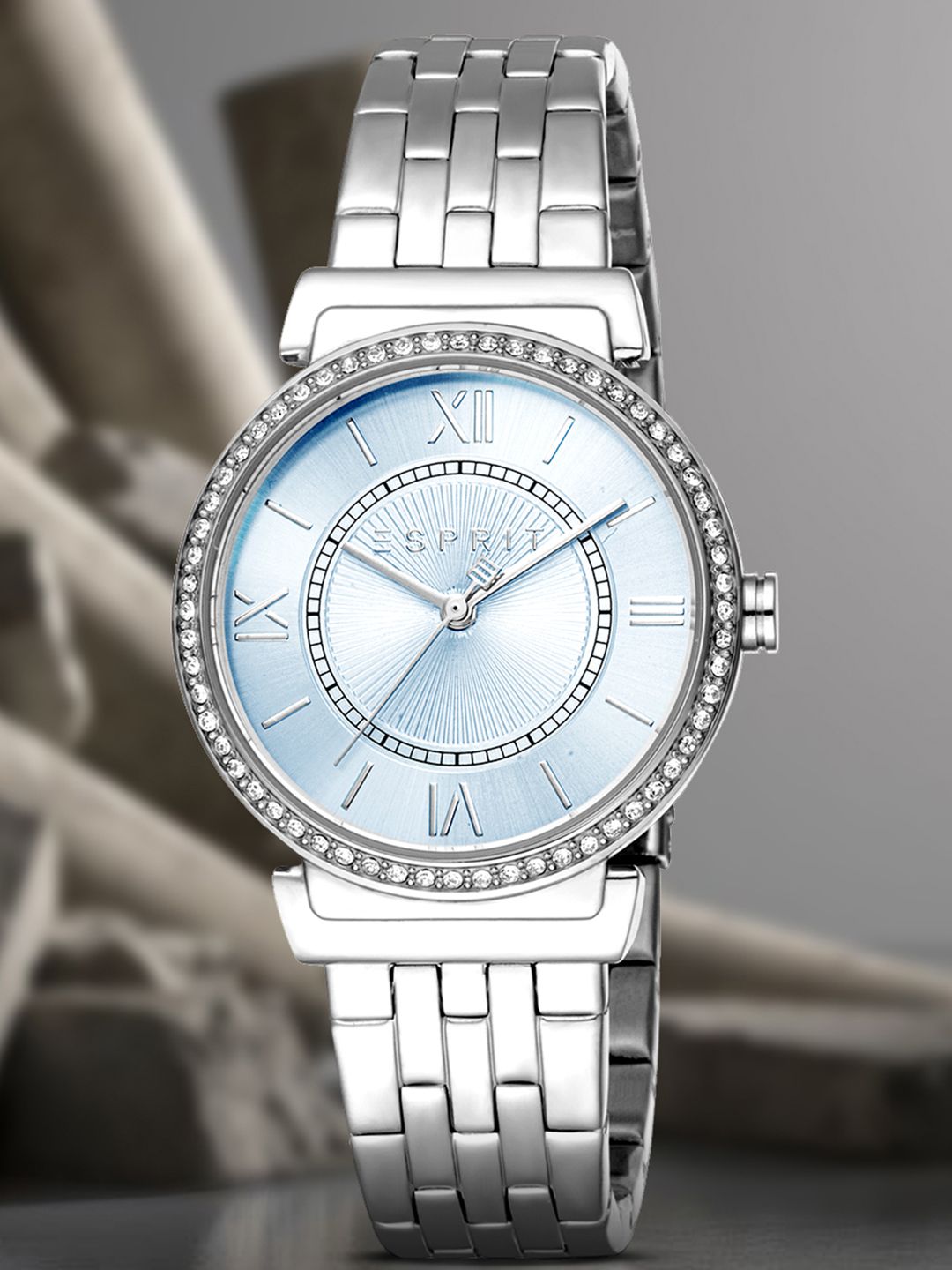 ESPRIT Women Embellished Dial & Stainless Steel Straps Analogue Watch ES1L424M0035