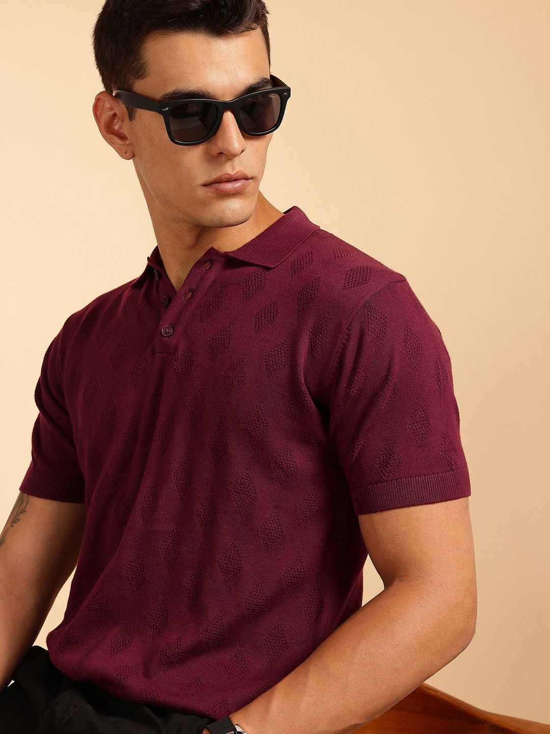 French Connection Men Polo Collar Pure Cotton T-shirt